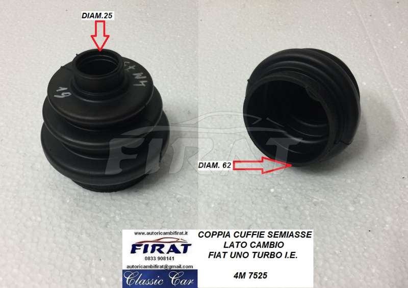 CUFFIA SEMIASSE FIAT UNO TURBO IE LATO CAMBIO (7525)